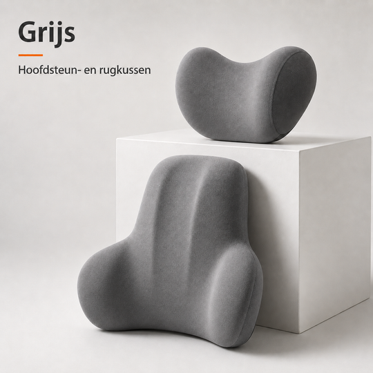 Nek- en Rugkussenset Memory Foam - Voor volledige rust en ontspanning tijdens elke autorit