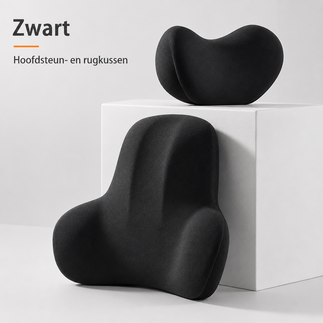 Nek- en Rugkussenset Memory Foam - Voor volledige rust en ontspanning tijdens elke autorit