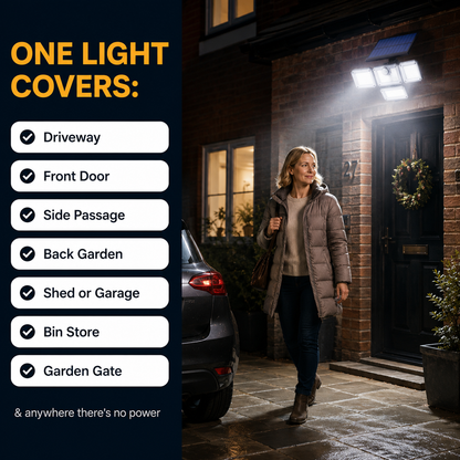 Solar Bewegingssensor Buitenlamp - Licht rond je huis, zonder één kabel