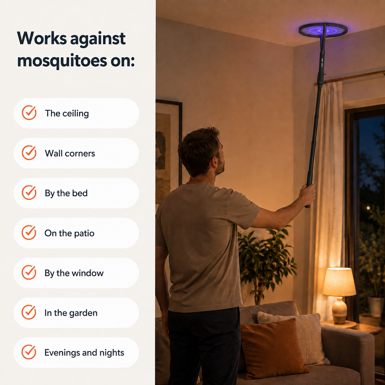 Telescopic Fly Swatter - For peaceful evenings without buzzing mosquitoes