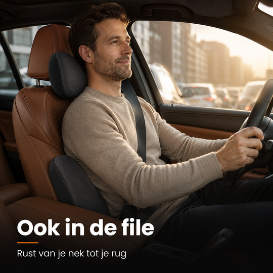 Nek- en Rugkussenset Memory Foam - Voor volledige rust en ontspanning tijdens elke autorit