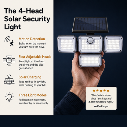 Solar Bewegingssensor Buitenlamp - Licht rond je huis, zonder één kabel