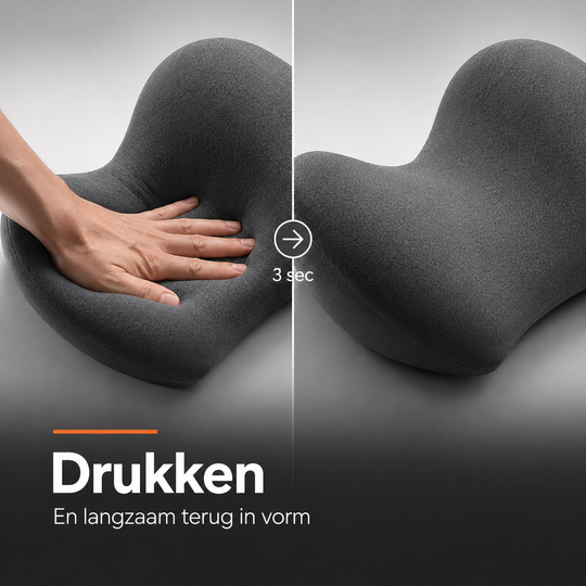 Nek- en Rugkussenset Memory Foam - Voor volledige rust en ontspanning tijdens elke autorit