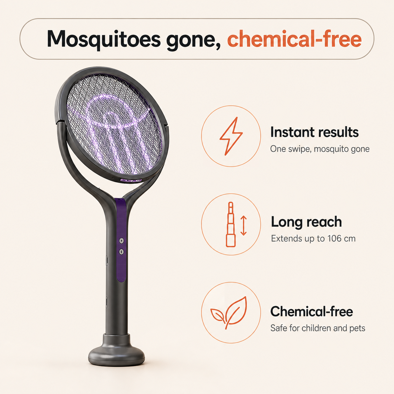 Telescopic Fly Swatter - For peaceful evenings without buzzing mosquitoes