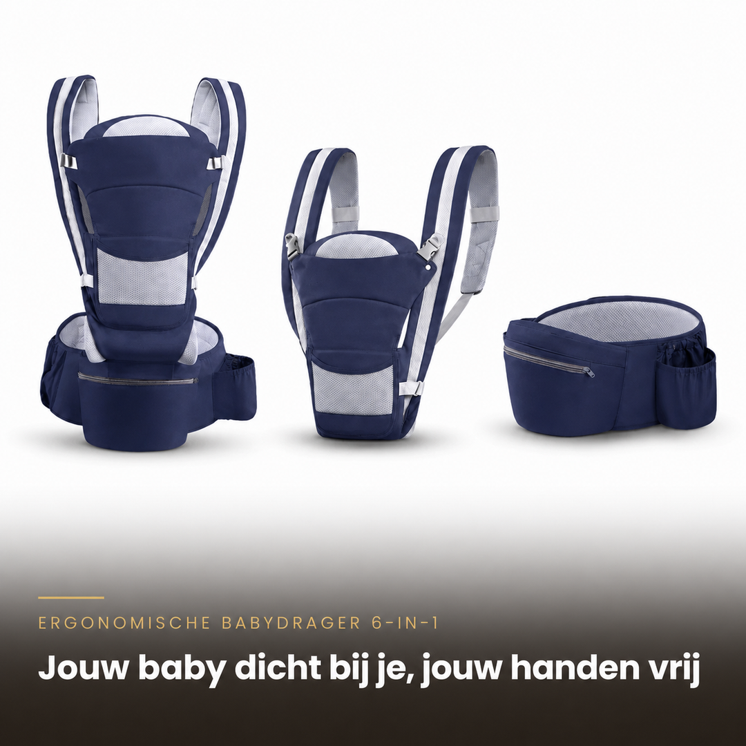 Babydrager 6-in-1 – Houd je baby dichtbij, je handen vrij en je rug ontlast