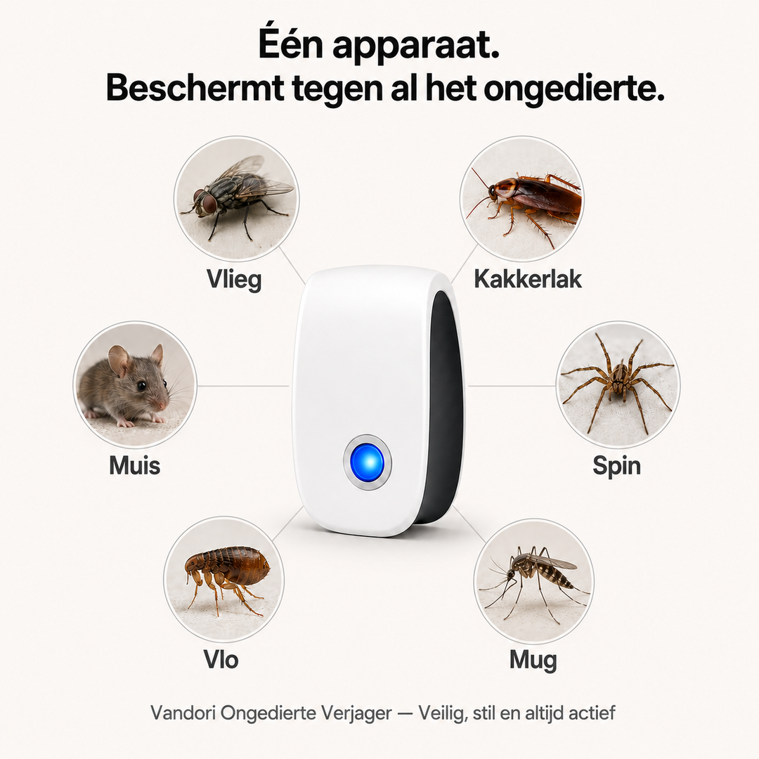 Ultrasone Ongedierte Verjager – Eindelijk rust in huis, zonder gif of vallen