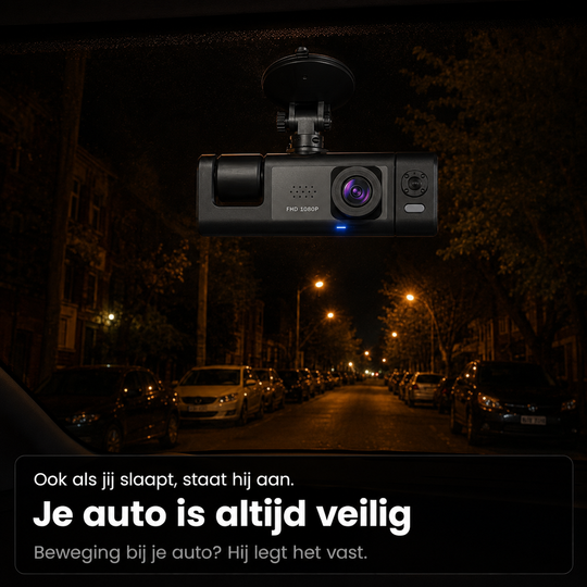 Dashcam 3-in-1 WiFi – Alles vastgelegd, voor, binnen en achter