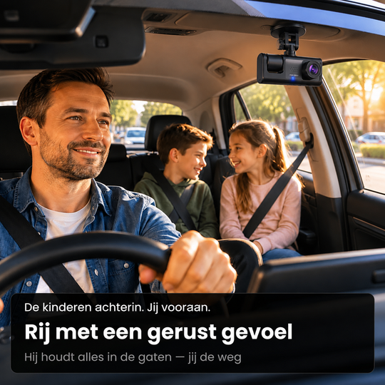 Dashcam 3-in-1 WiFi – Alles vastgelegd, voor, binnen en achter