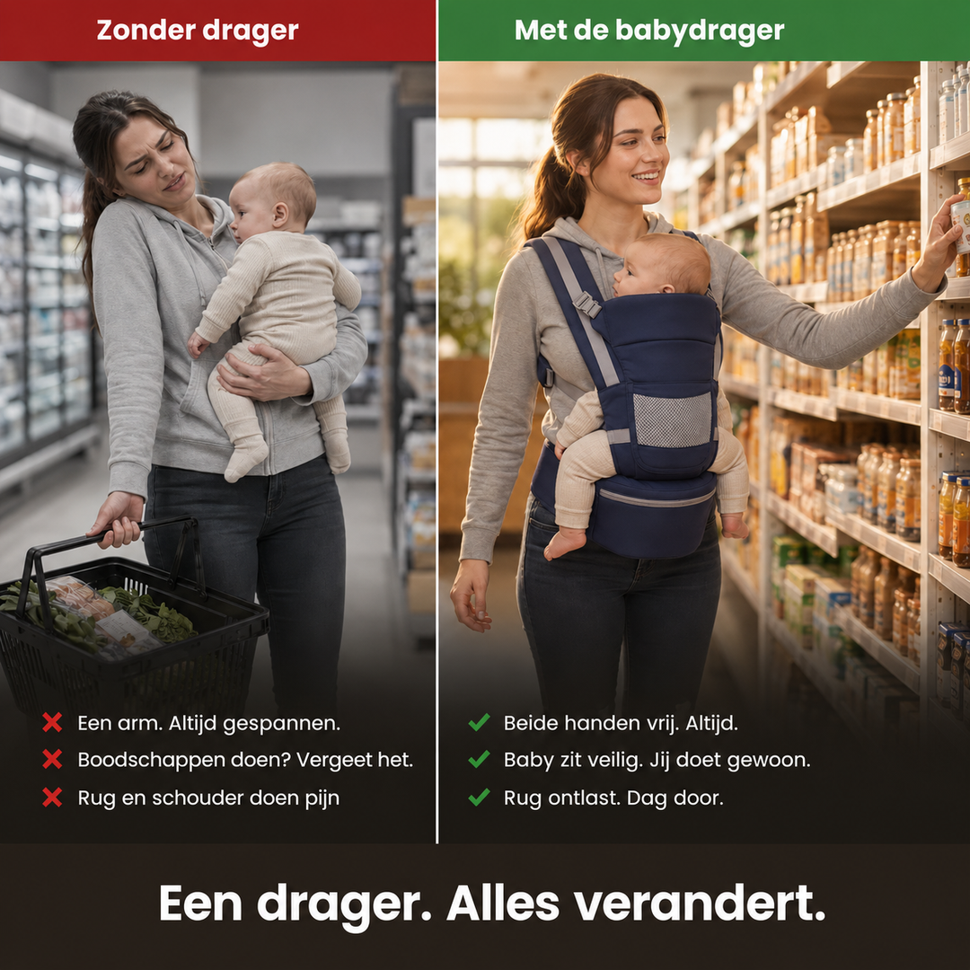 Babydrager 6-in-1 – Houd je baby dichtbij, je handen vrij en je rug ontlast