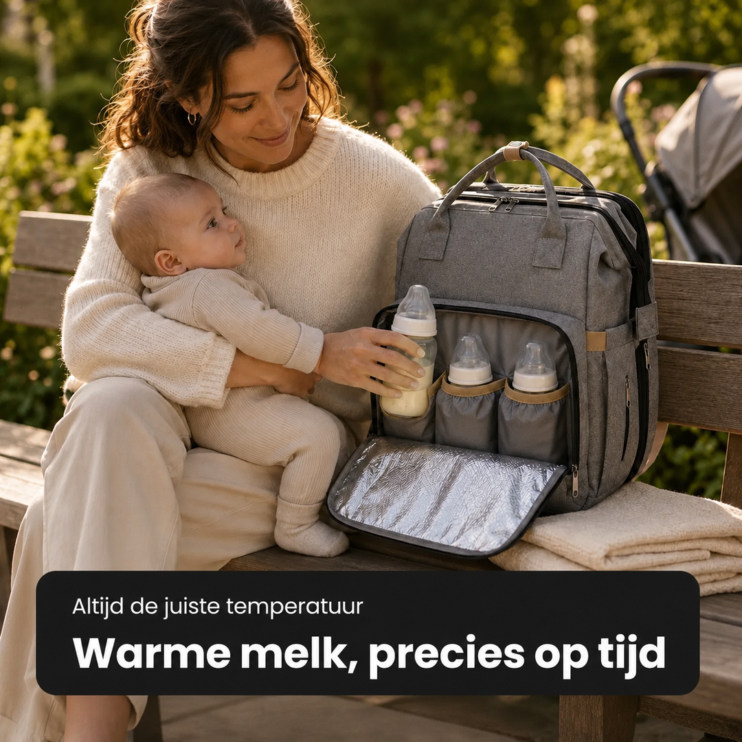 Luiertas Rugzak met Babybed - Altijd voorbereid, waar je ook bent
