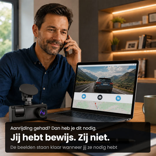Dashcam 3-in-1 WiFi – Alles vastgelegd, voor, binnen en achter