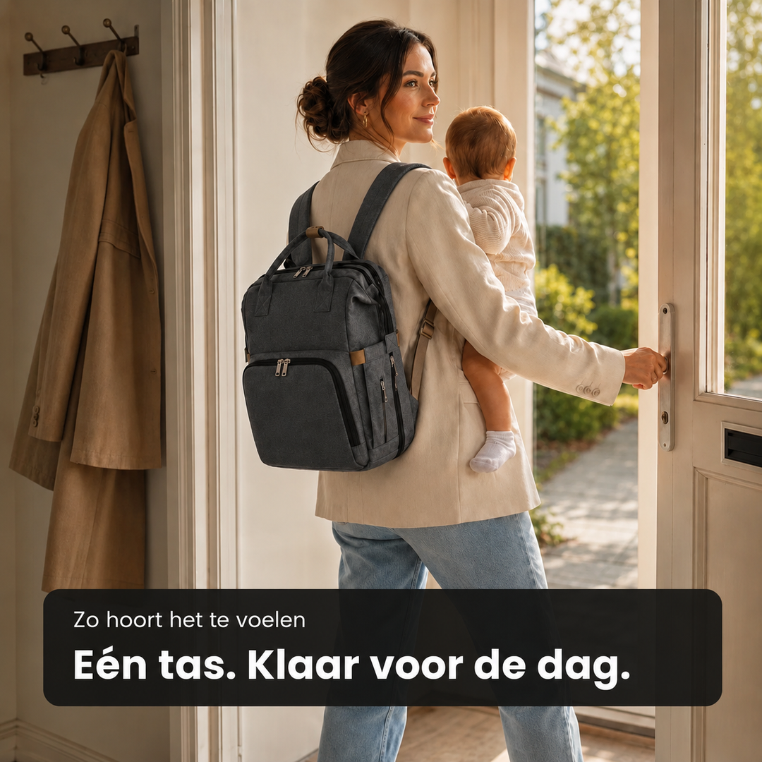 Luiertas Rugzak met Babybed - Altijd voorbereid, waar je ook bent
