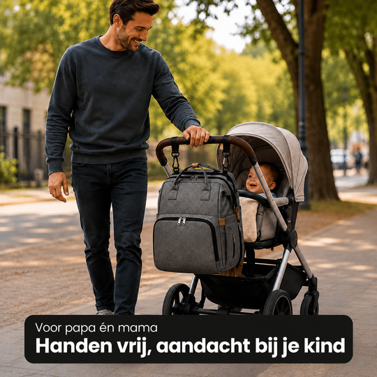 Luiertas Rugzak met Babybed - Altijd voorbereid, waar je ook bent