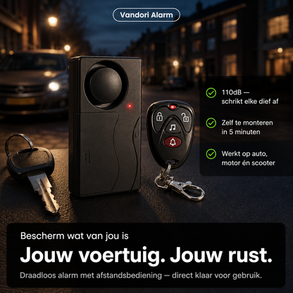 Wireless Car Alarm - Sleep soundly, knowing your car is protected