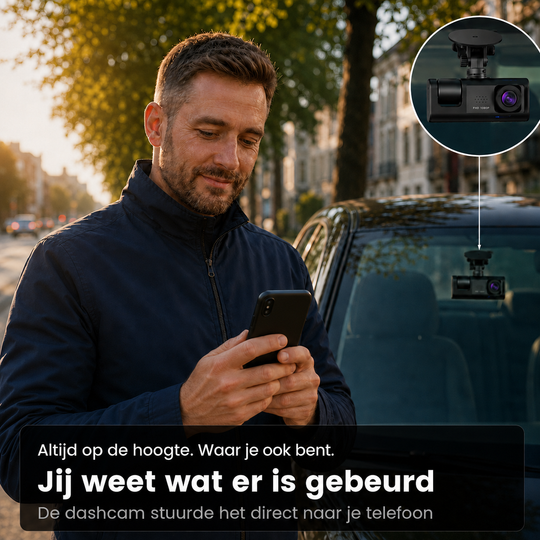 Dashcam 3-in-1 WiFi – Alles vastgelegd, voor, binnen en achter