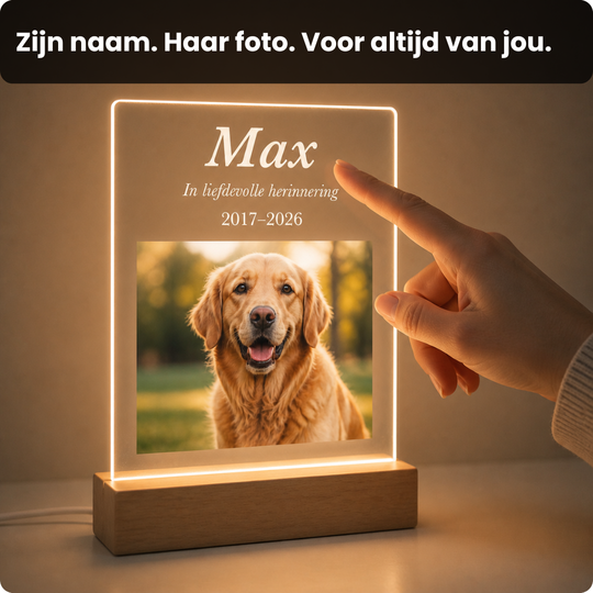 Gepersonaliseerd Huisdier Nachtlampje - Een blijvend eerbetoon aan jouw trouwe vriend