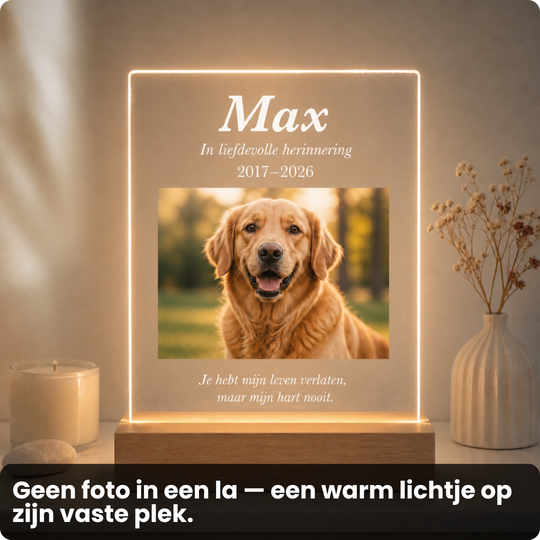 Gepersonaliseerd Huisdier Nachtlampje - Een blijvend eerbetoon aan jouw trouwe vriend
