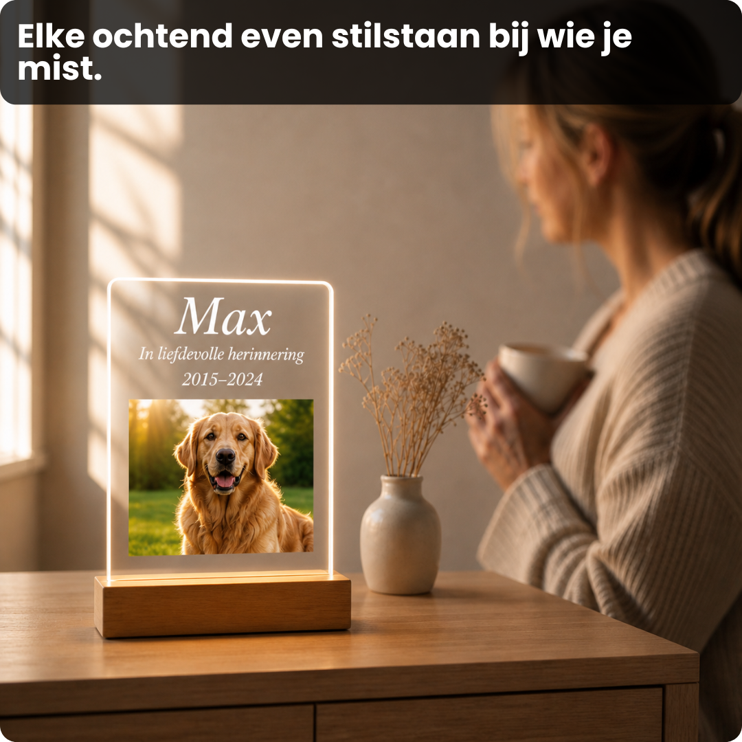 Gepersonaliseerd Huisdier Nachtlampje - Een blijvend eerbetoon aan jouw trouwe vriend