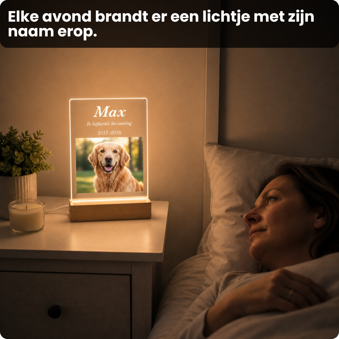 Gepersonaliseerd Huisdier Nachtlampje - Een blijvend eerbetoon aan jouw trouwe vriend