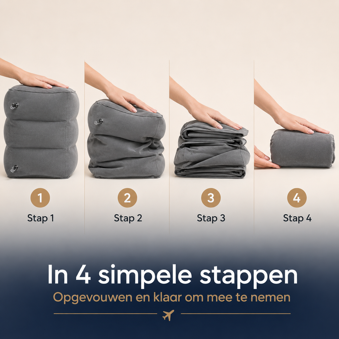 Opblaasbare Voetensteun - Voor moeiteloos ontspannen benen op elke reis