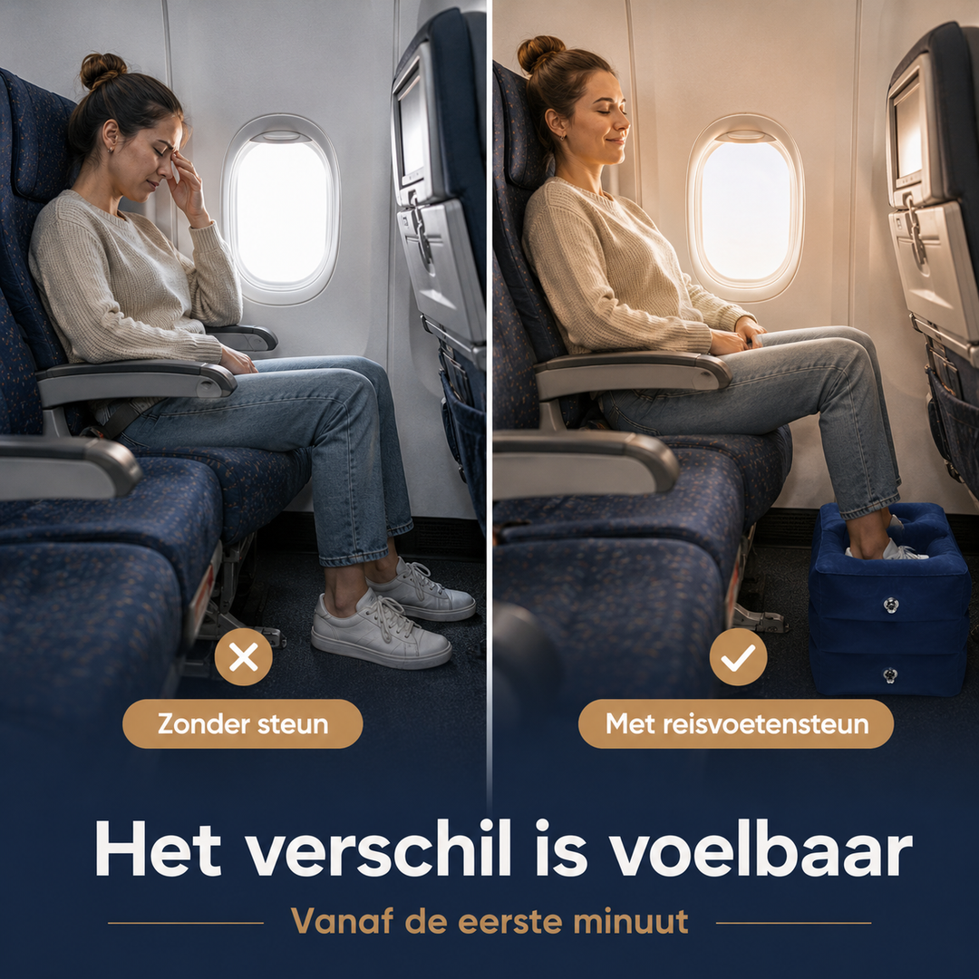 Opblaasbare Voetensteun - Voor moeiteloos ontspannen benen op elke reis
