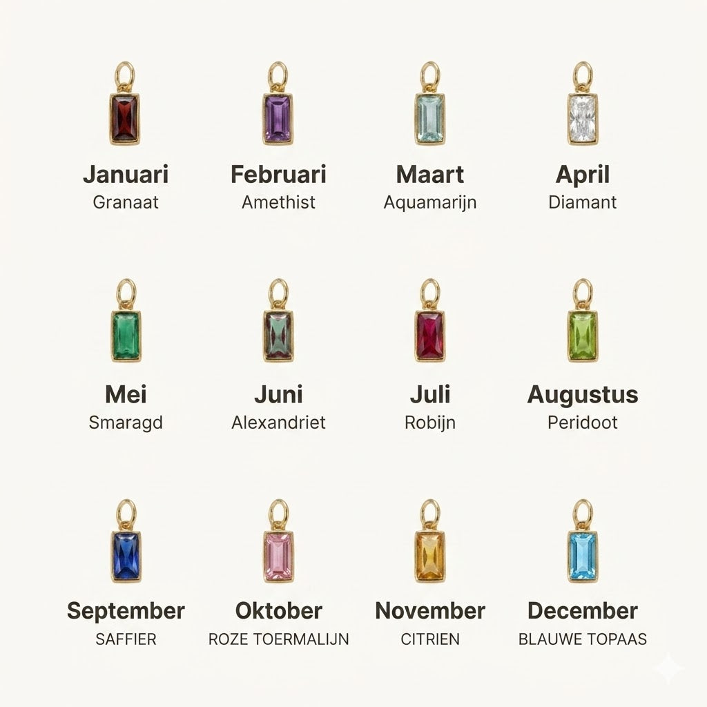 Gouden Kralen Armband met Kruis en Geboortesteen - Draag jouw verhaal elke dag