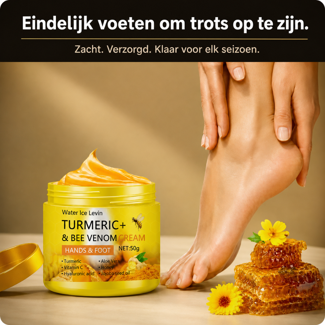 Kurkuma Voet- en Handcrème – Zachte, herstelde huid vanaf de eerste gebruik