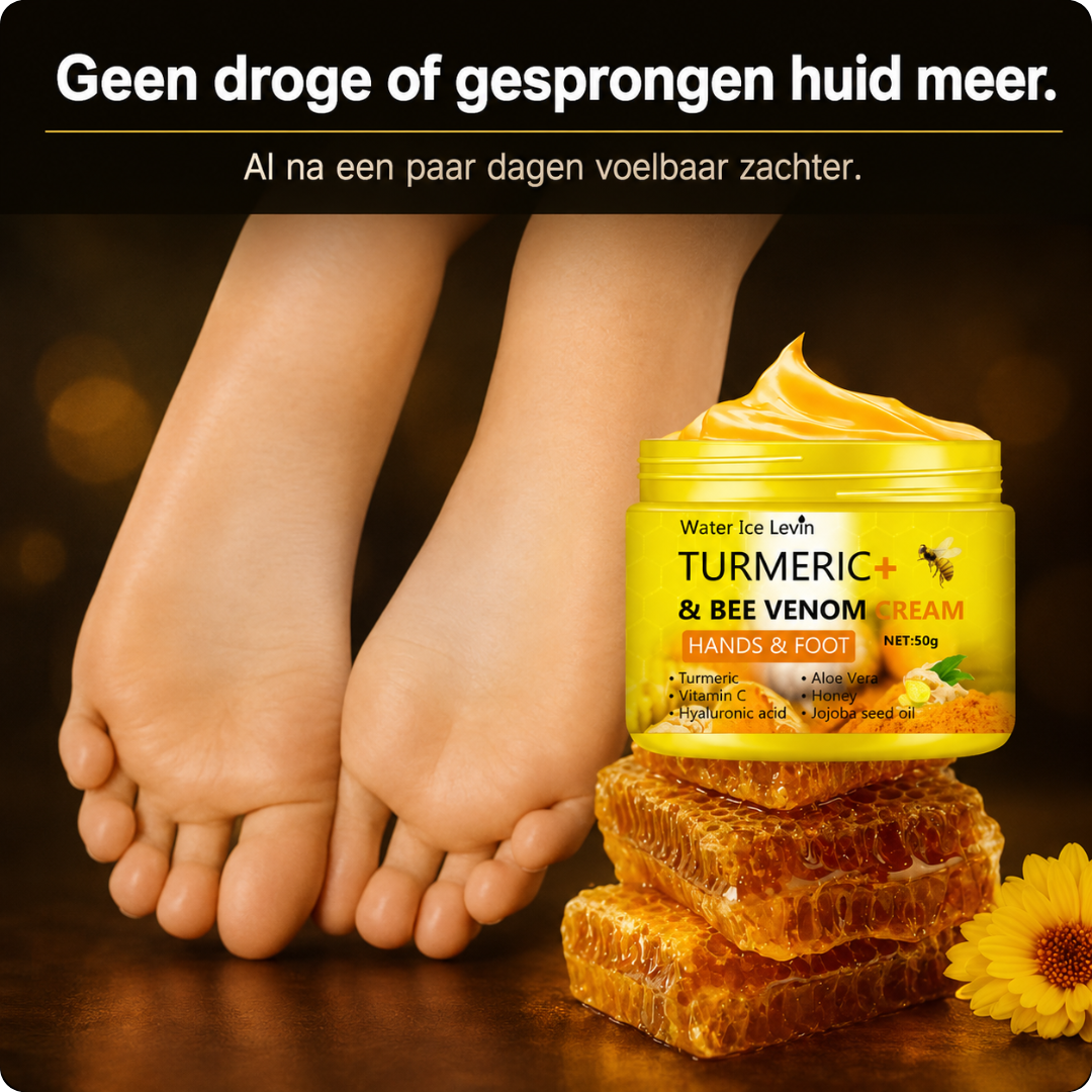 Kurkuma Voet- en Handcrème – Zachte, herstelde huid vanaf de eerste gebruik