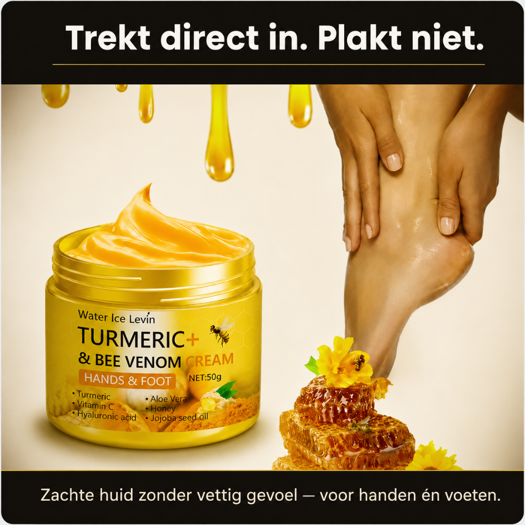 Kurkuma Voet- en Handcrème – Zachte, herstelde huid vanaf de eerste gebruik