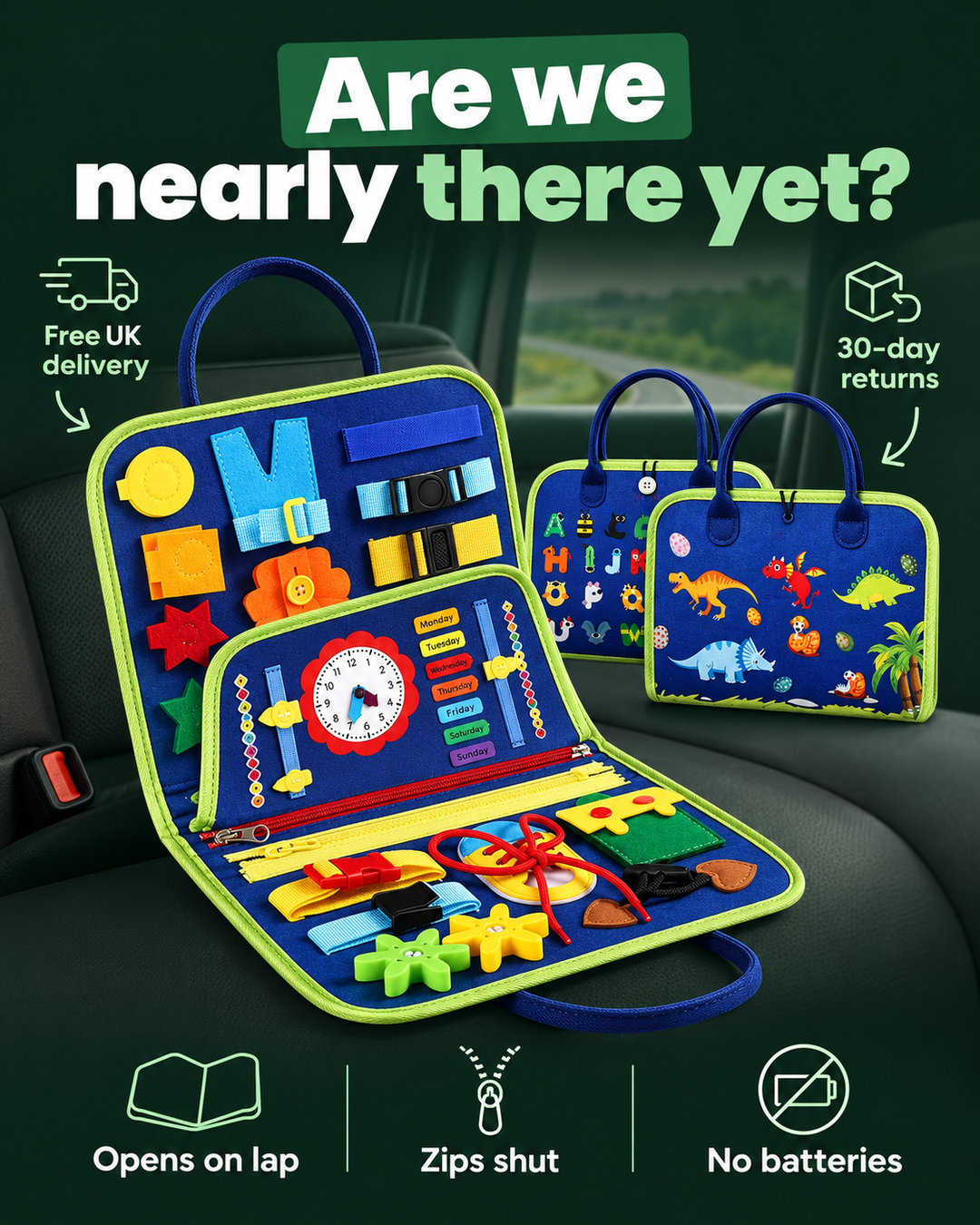 TravelPlay Board - Rustige ritten zonder scherm