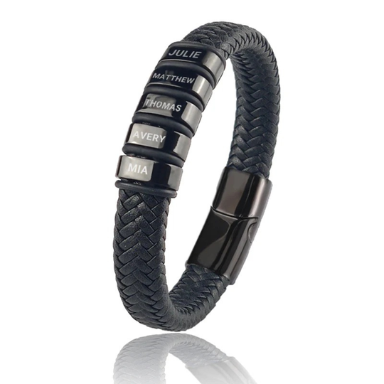 Gepersonaliseerde Heren Armband met Gegraveerde Naam Beads – Het cadeau dat hij altijd bij zich draagt