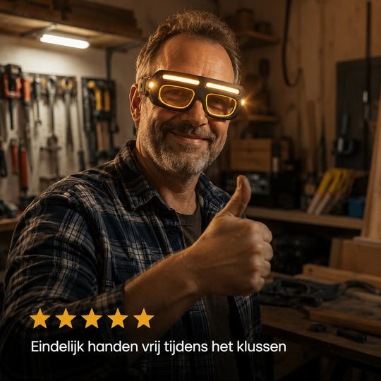 LED Veiligheidsbril - Altijd licht precies waar jij kijkt