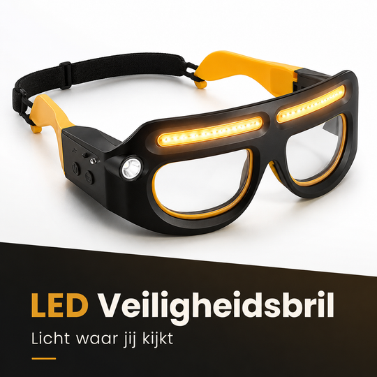 LED Veiligheidsbril - Altijd licht precies waar jij kijkt