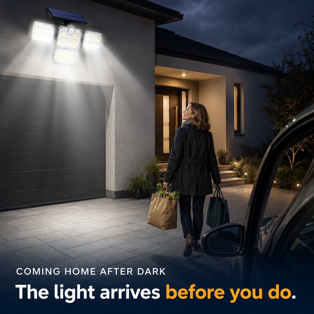 Solar Bewegingssensor Buitenlamp - Licht rond je huis, zonder één kabel