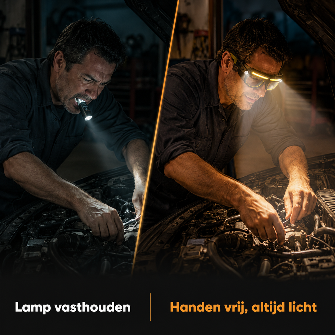 LED Veiligheidsbril - Altijd licht precies waar jij kijkt