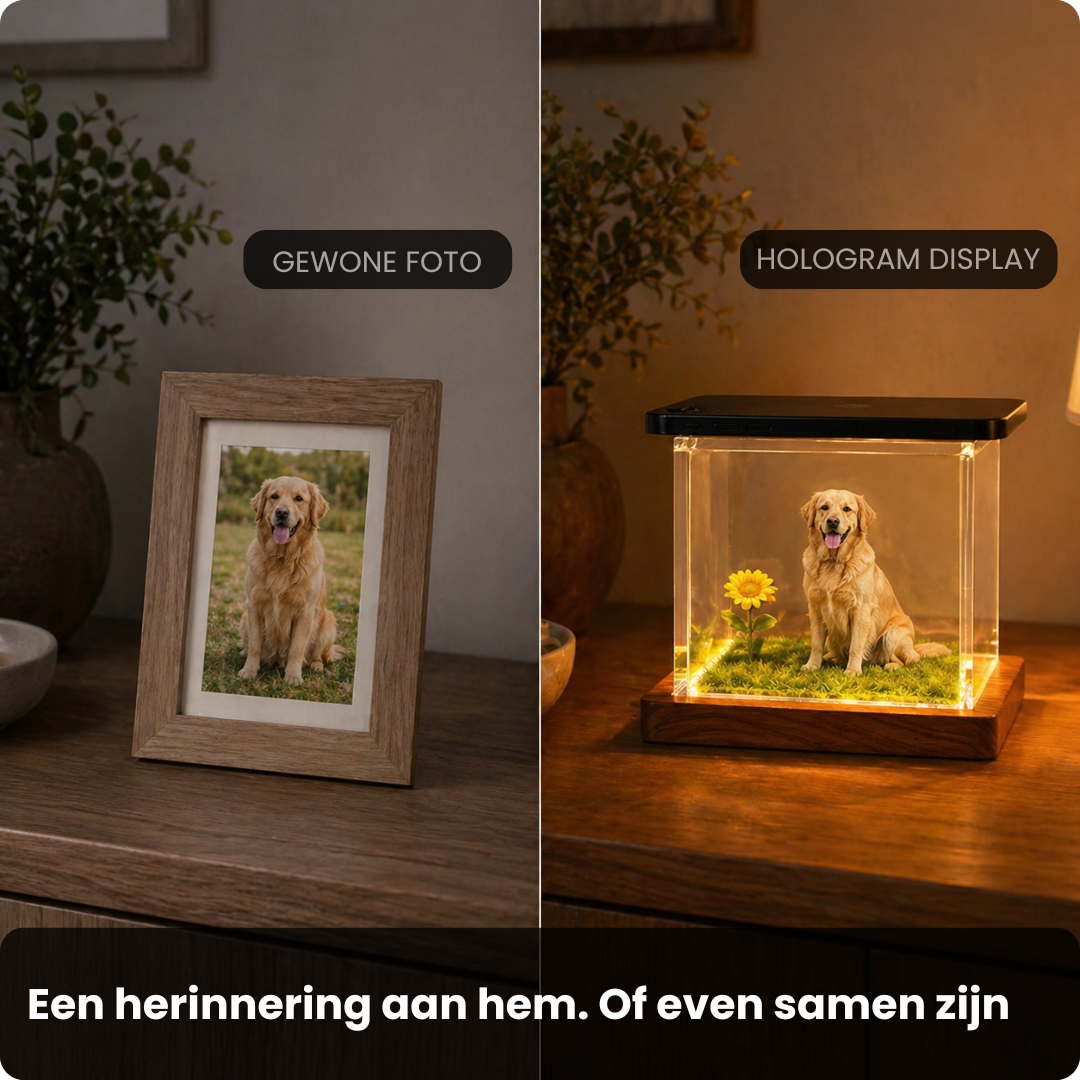 Hologram Huisdier Display - Zie jouw huisdier weer tot leven komen in 3D