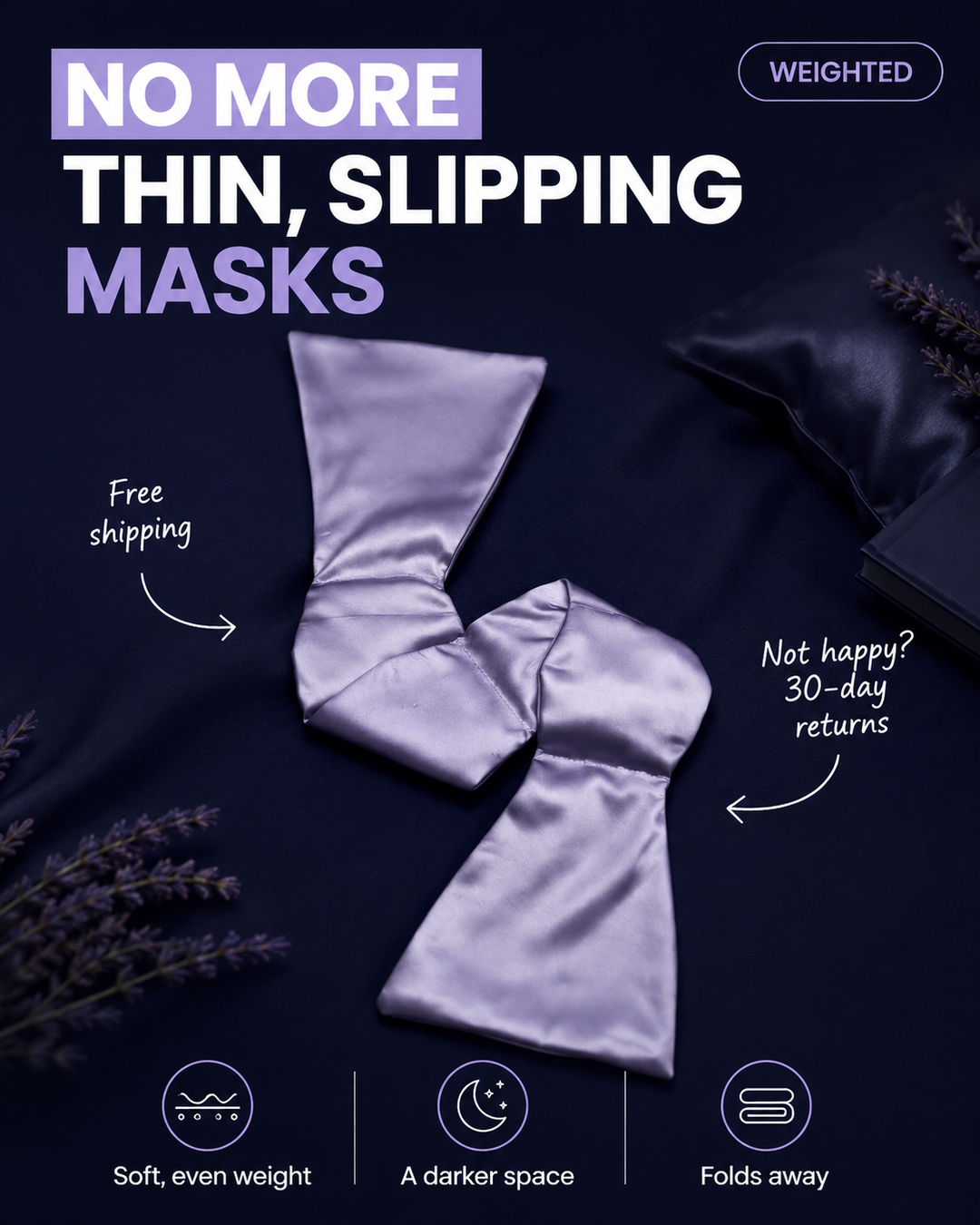 Weighted Sleep Mask – Gentle Weight and Darkness to Help You Unwind