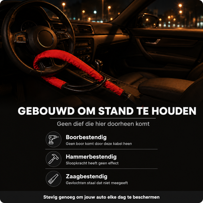 Steering Wheel Lock with Seatbelt Security – Lock your car in 10 seconds