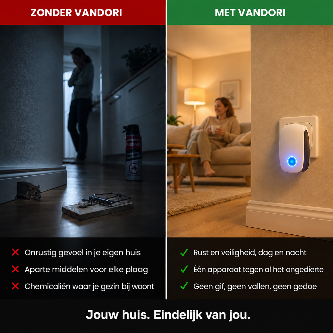 Ultrasone Ongedierte Verjager – Eindelijk rust in huis, zonder gif of vallen