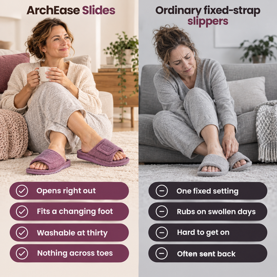 ArchEase Slides compared with the ordinary alternative