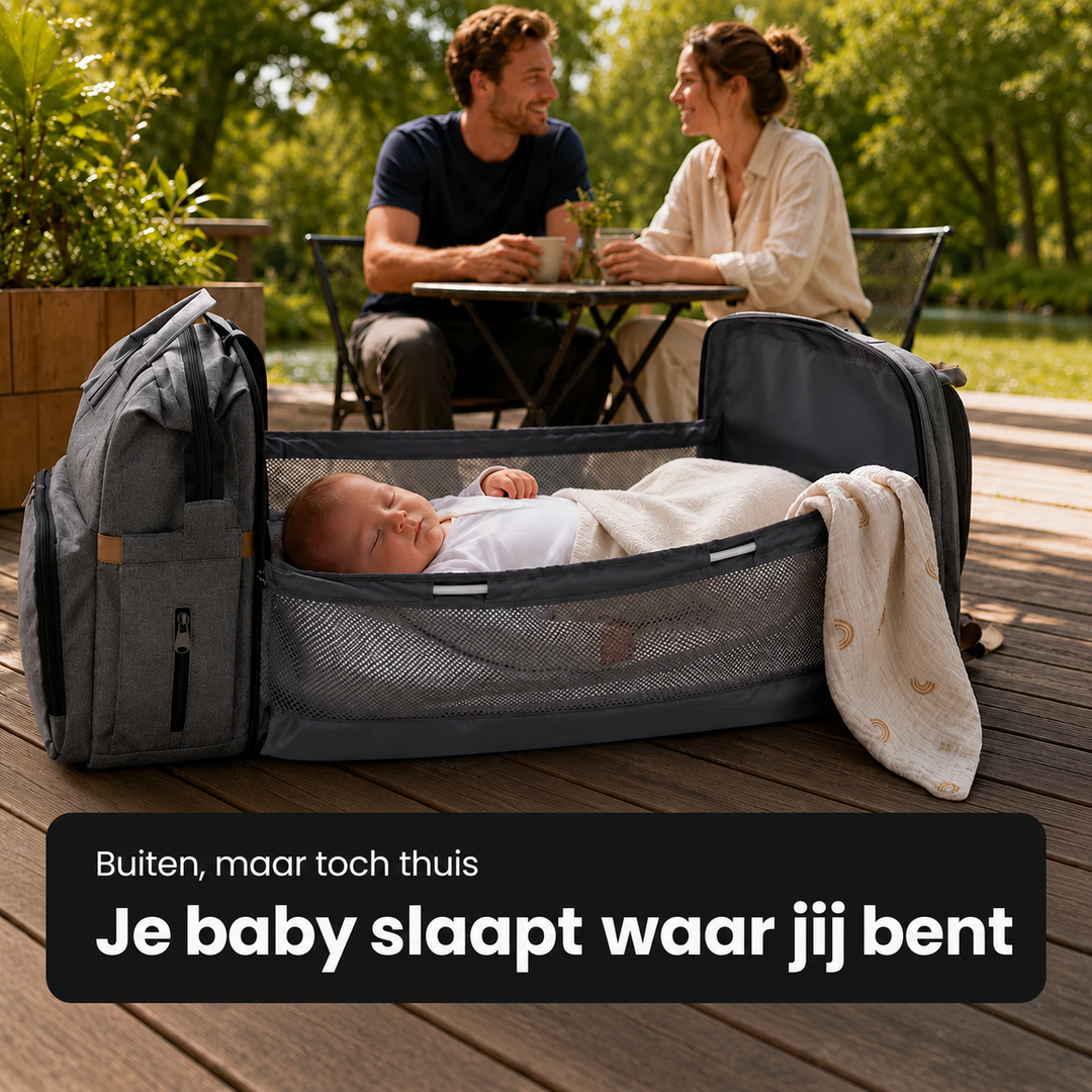 Luiertas Rugzak met Babybed - Altijd voorbereid, waar je ook bent